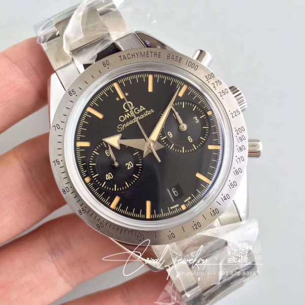 Replica omega speedmaster 57 co axial chronograph 331.10.42.51.01.002 om factory black dial (2)