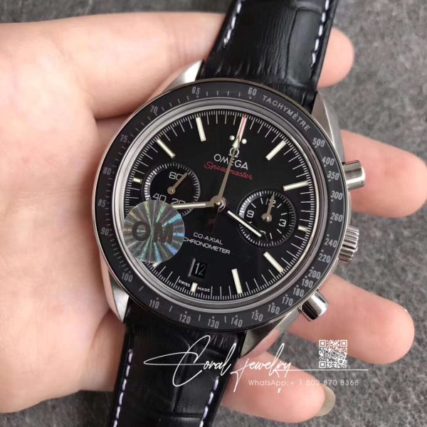 Replica omega speedmaster racing chronograph 329.33.44.51.01.001 om factory black strap (2)