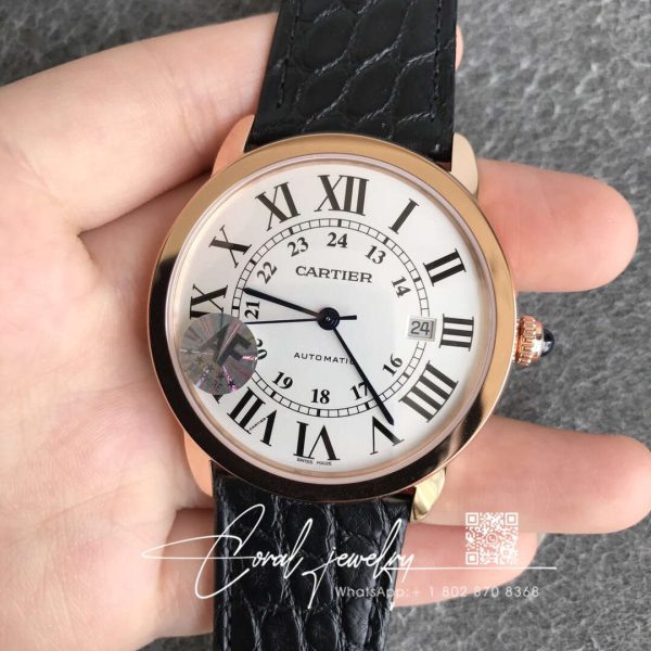 Replica Ronde De Cartier W6701009 Af Factory Leather Strap (1)