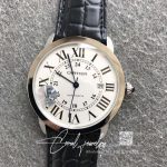 Replica Ronde De Cartier W6701010 Af Factory Leather Strap White Dial (6)