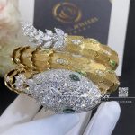 Bvlgari Serpenti Gold Bracelet Diamond And Emerald Coral (8)