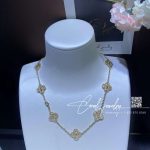 Van Cleef & Arpels Vintage Alhambra Necklace, 10 Motifs 18k Yellow Gold Vcaro1id00 (1)