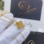 Van Cleef & Arpels Vintage Alhambra Pendant Yellow Gold, Tiger Eye Vcard38600 (7)