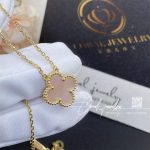 Van Cleef & Arpels Vintage Alhambra Pendant Yellow Gold, Pink Mother Of Pearl (4)