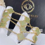 Van Cleef & Arpels Vintage Alhambra Necklace, 10 Motifs Yellow Gold, Jade (3)