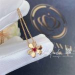 Van Cleef & Arpels Frivole Pendant, Mini Model Rose Gold, Ruby Vcarp7s800 (7)