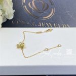 Van cleef & arpels frivole bracelet, mini model yellow gold, emerald vcarp7sc00 (2)