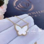 Van Cleef & Arpels Lucky Alhambra Butterfly Pendant Yellow Gold, Mother Of Pearl Vcard99500 (6)