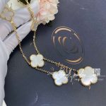 Van cleef & arpels magic alhambra necklace, 6 motifs yellow gold, mother of pearl vcard79100 (4)