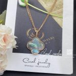 Van cleef & arpels magic alhambra long necklace, 1 motif rose gold, mother of pearl vcarp6i200 (1)