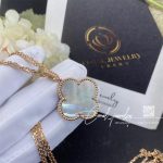 Van cleef & arpels magic alhambra long necklace, 1 motif rose gold, mother of pearl vcarp6i200 (2)