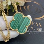 Van Cleef & Arpels Magic Alhambra Long Necklace, 1 Motif Yellow Gold, Malachite Vcaro3mg00 (5)