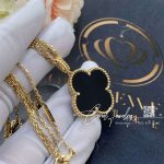 Van cleef & arpels magic alhambra long necklace, 1 motif yellow gold, onyx vcaro49m00 (3)