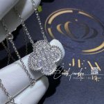 Van cleef & arpels magic alhambra pendant white gold, diamond vcarn9ms00 (4)