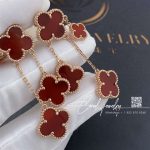 Van cleef & arpels vintage alhambra earrings, 4 motifs rose gold,carnelian diy jewelry (3)