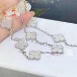 Van Cleef & Arpels Vintage Alhambra Necklace, 10 Motifs White Gold, Mother Of Pearl Vcarf48500 (1)