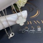 Van cleef & arpels vintage alhambra pendant white gold, mother of pearl vcarf48700 (2)