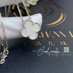Van cleef & arpels vintage alhambra pendant white gold, mother of pearl vcarf48700 (5)