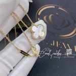 Van cleef & arpels vintage alhambra pendant yellow gold, mother of pearl vcarp4kk00 (2)
