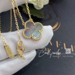 Van cleef & arpels vintage alhambra pendant yellow gold, mother of pearl vcarp4kk00 (4)
