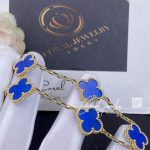 Van Cleef & Arpels Vintage Alhambra Bracelet, 5 Motifs Yellow Gold, Agate Vcarp34900 (8)