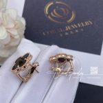 Van Cleef & Arpels Vintage Alhambra Earrings Rose Gold, Onyx (4)