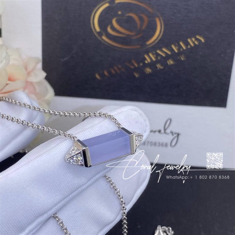 Cartier Les Berlingots De Cartier Necklace White Gold, Diamond And Chalcedony B7224788 (5)