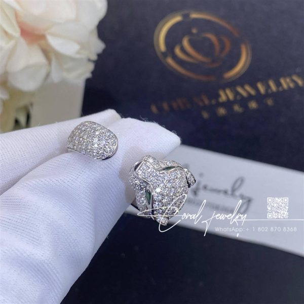 Cartier Panthère De Cartier Ring White Gold, Diamonds, Emeralds, Onyx Ref. N4225200 (6)