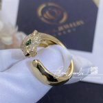 Cartier Panthère De Cartier Ring Yellow Gold, Diamonds, Emeralds, Onyx Ref (7)