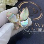 Van Cleef & Arpels Butterfly Clip Yellow Gold, Diamond, Mother Of Pearl Vcara64300 (3)