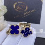 Van Cleef & Arpels Gold And Lapis Lazuli Alhambra Cufflinks (2)