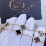 Van Cleef & Arpels Sweet Alhambra Bracelet, 6 Motifs Yellow Gold, Onyx (4)