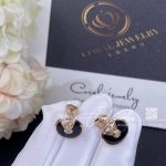 Cartier Amulette De Cartier Earrings, Xs Model Onyx Rose Gold B8301239 (4)