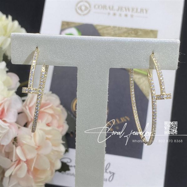 Cartier Juste Un Clou Earrings, Yellow Gold, Diamonds (4)