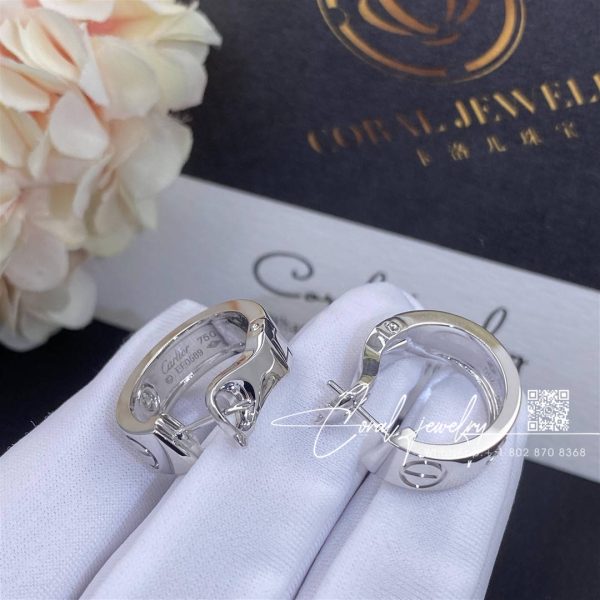 Cartier Love Earrings, 2 Diamonds White Gold Ref. B8022800 (9)