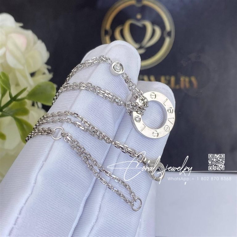 Cartier Love Necklace, 2 Diamonds White Gold B7219400 (1)