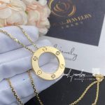 Cartier Love Necklace, 3 Diamonds Yellow Gold B7014500 (6)