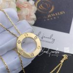 Cartier Love Necklace, 3 Diamonds Yellow Gold B7014500 (9)