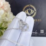 Cartier Love Necklace, Diamond Paved 18k White Gold B7216300 (2)