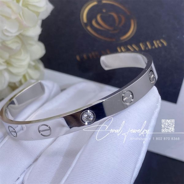 Cartier Love Bracelet, 1 Diamond White Gold, Ref. B6029917 (1)