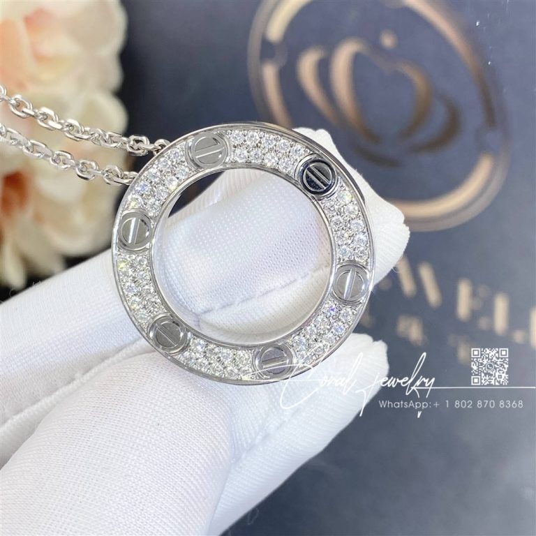 Cartier Love Necklace, Diamond Paved White Gold B7058000 (3)