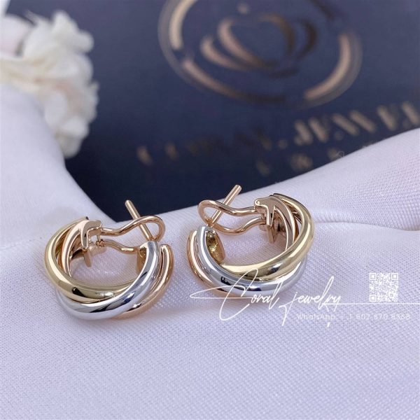 Cartier Trinity Earrings White Gold, Yellow Gold, Rose Gold Ref. 80083231 (4)