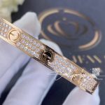 Cartier Love Bracelet Rose Gold Pave Diamond N6036917 (3)