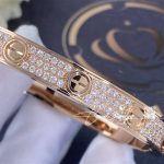 Cartier Love Bracelet Rose Gold Pave Diamond N6036917 (4)