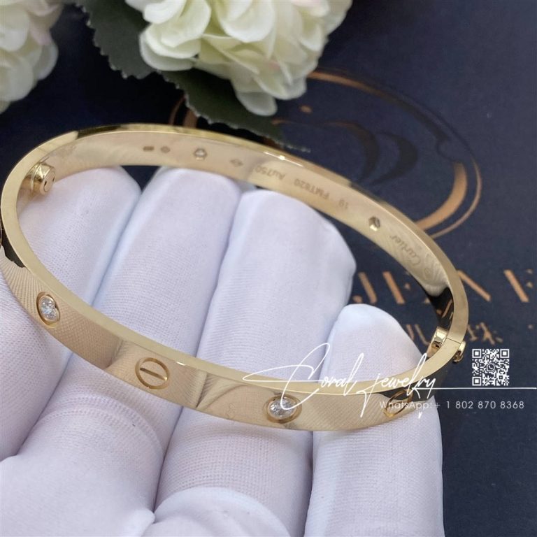 Cartier Love Bracelet, 4 Diamonds Yellow Gold Ref. B6035917 (2)