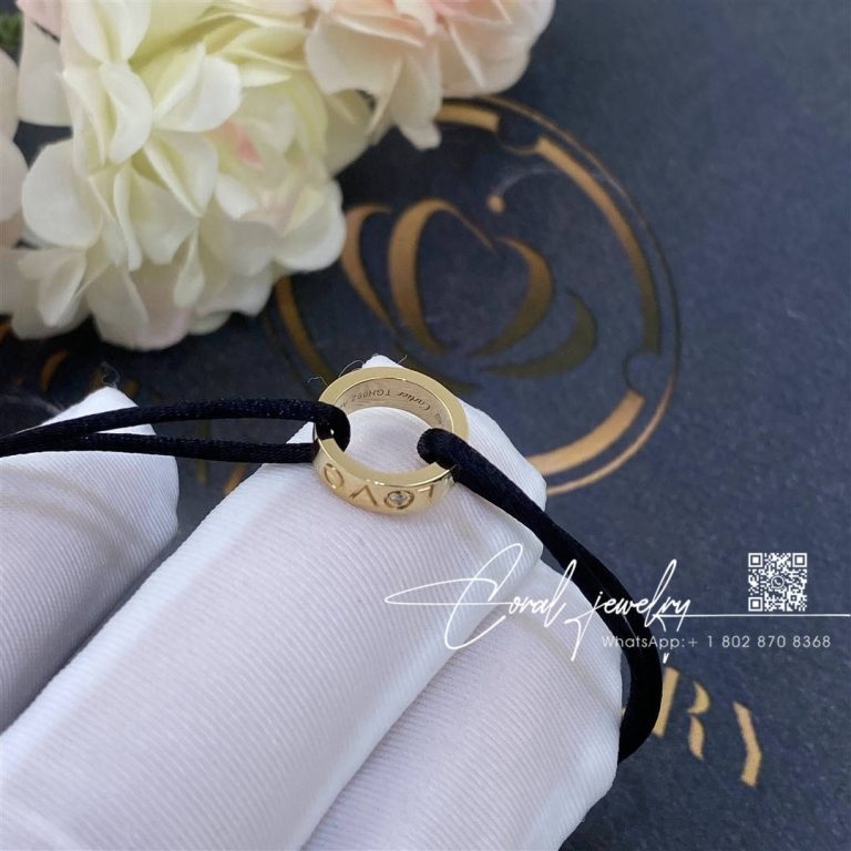 Cartier Love Cotton Rope Yellow Gold Black Bracelet (1)