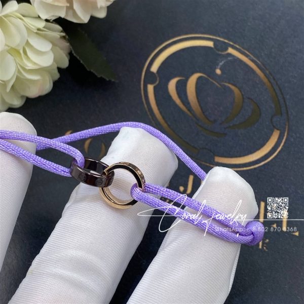 Cartier Love Bracelet Ceramic, Yellow Gold,diamonds Purple Rope (1)