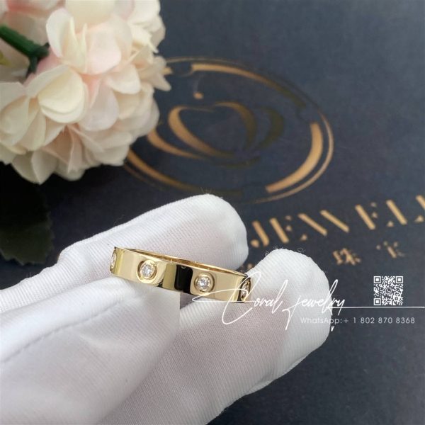 Cartier Love Wedding Band, 8 Diamonds Yellow Gold Ref. B4056200 (4)