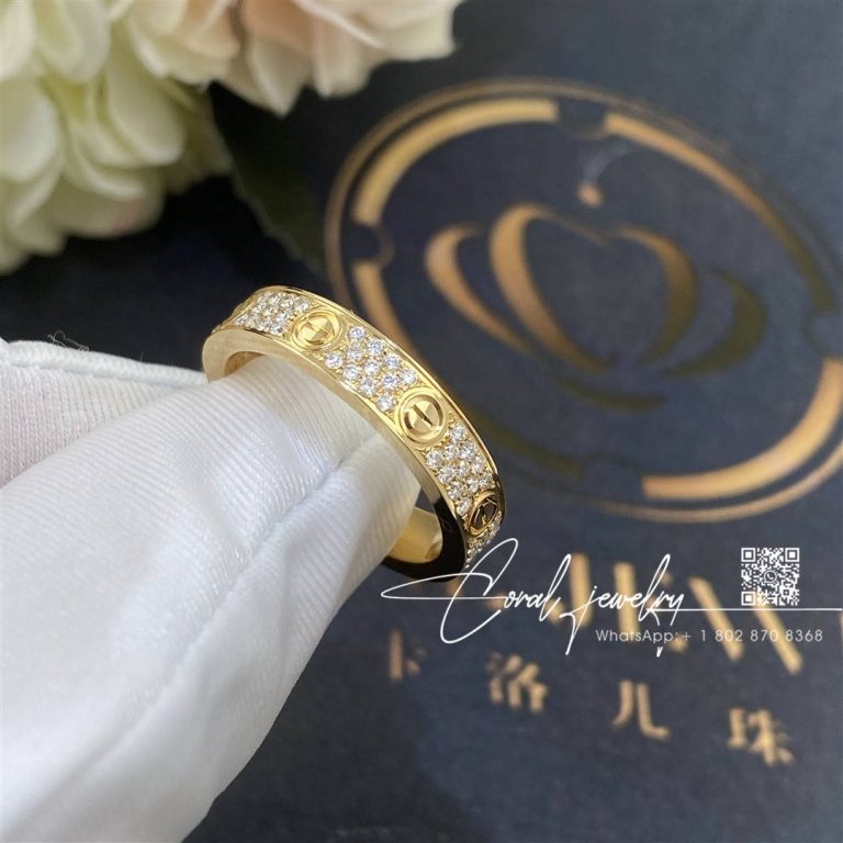 Cartier Love Wedding Band, Diamond Paved Yellow Gold Ref. B4083300 (2)