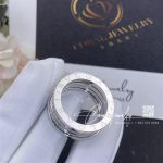 Bulgari B.zero1 18k White Gold 4 Band Ring With Pave Diamond Trim An850556 (3)